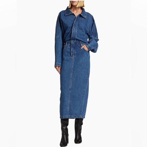 Ronny Kobo Collection Dresses & Skirts - NWT Ronny Kobo Sebastian Denim Midi Dress Medium Wash Sz S